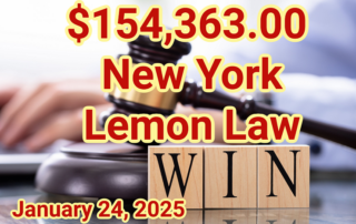 New York Lemon Law Win - 1-24-25