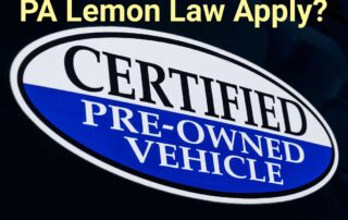 PA Lemon Law Apply to CPO Vehicles